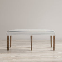 Eastern Tides Coastal Wire-Brushed Wood 46" Upholstered Dining Bench