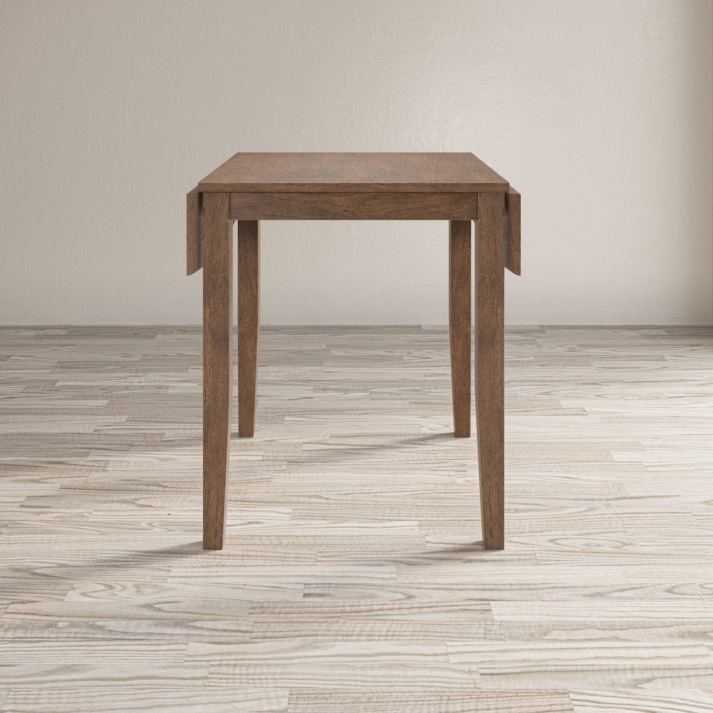 Eastern Tides Coastal Wire-Brushed Acacia Drop-Leaf Counter Height Dining Table