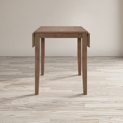 Eastern Tides Coastal Wire-Brushed Acacia Drop-Leaf Counter Height Dining Table