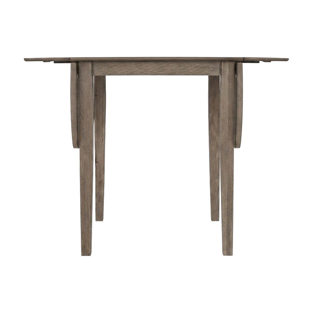 Acacia Veneer Drop-Leaf Counter Height Dining Table, Coastal, Brushed Bisque