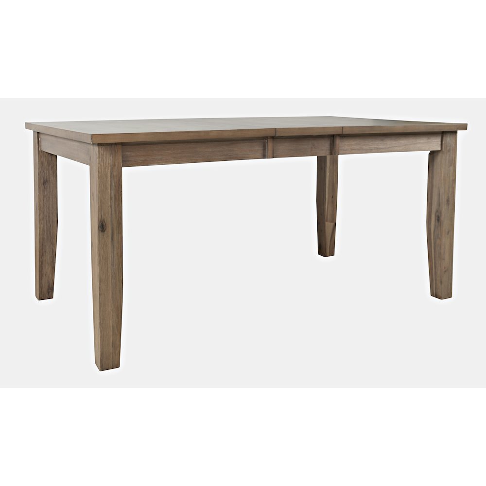 Eastern Tides Coastal Wire-Brushed Wood 66" Extendable Dining Table
