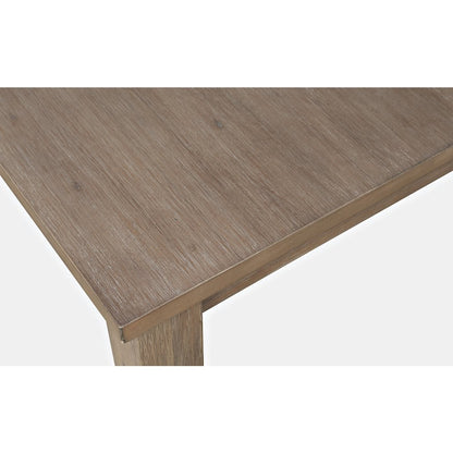 Eastern Tides Coastal Wire-Brushed Wood 66" Extendable Dining Table