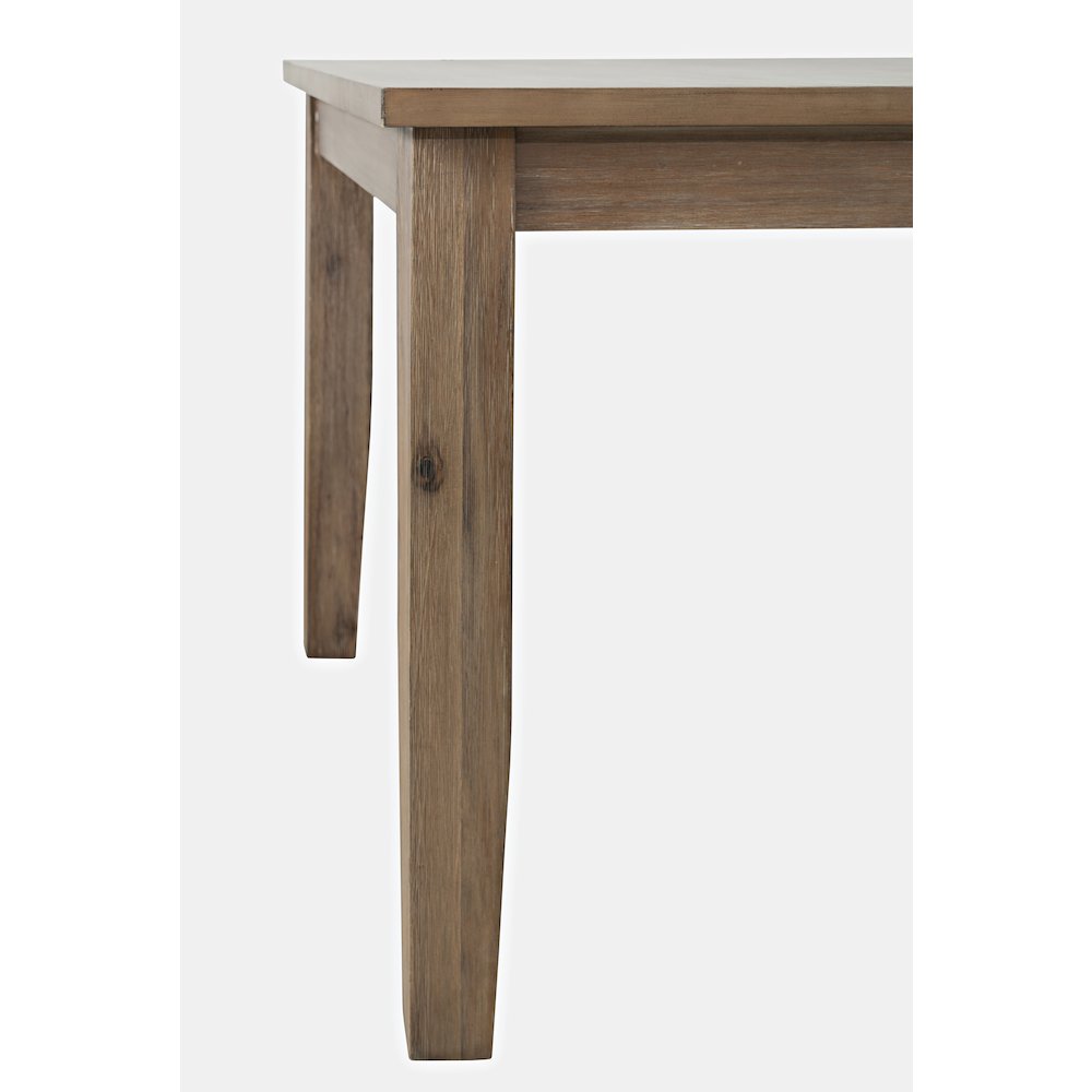 Eastern Tides Coastal Wire-Brushed Wood 66" Extendable Dining Table