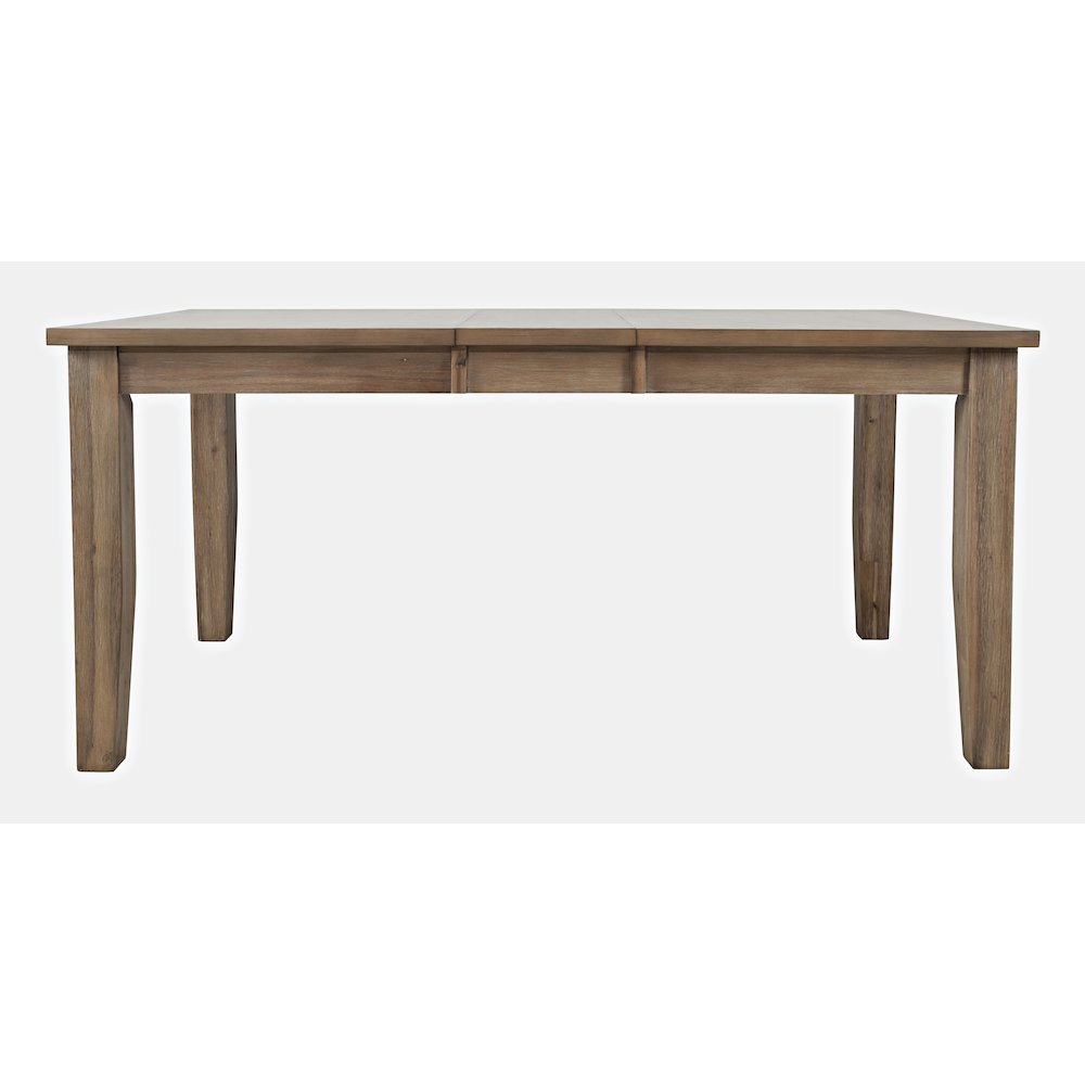 Eastern Tides Coastal Wire-Brushed Wood 66" Extendable Dining Table