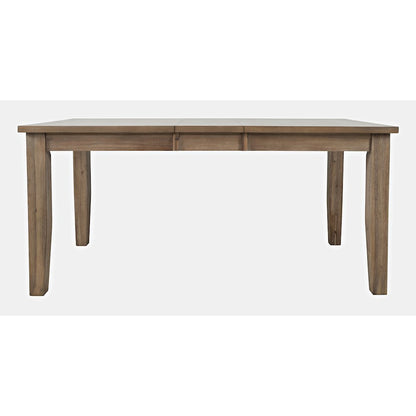 Eastern Tides Coastal Wire-Brushed Wood 66" Extendable Dining Table
