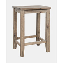 Eastern Tides Coastal Wire-Brushed Wood Backless Counter Barstool (Set of 2)