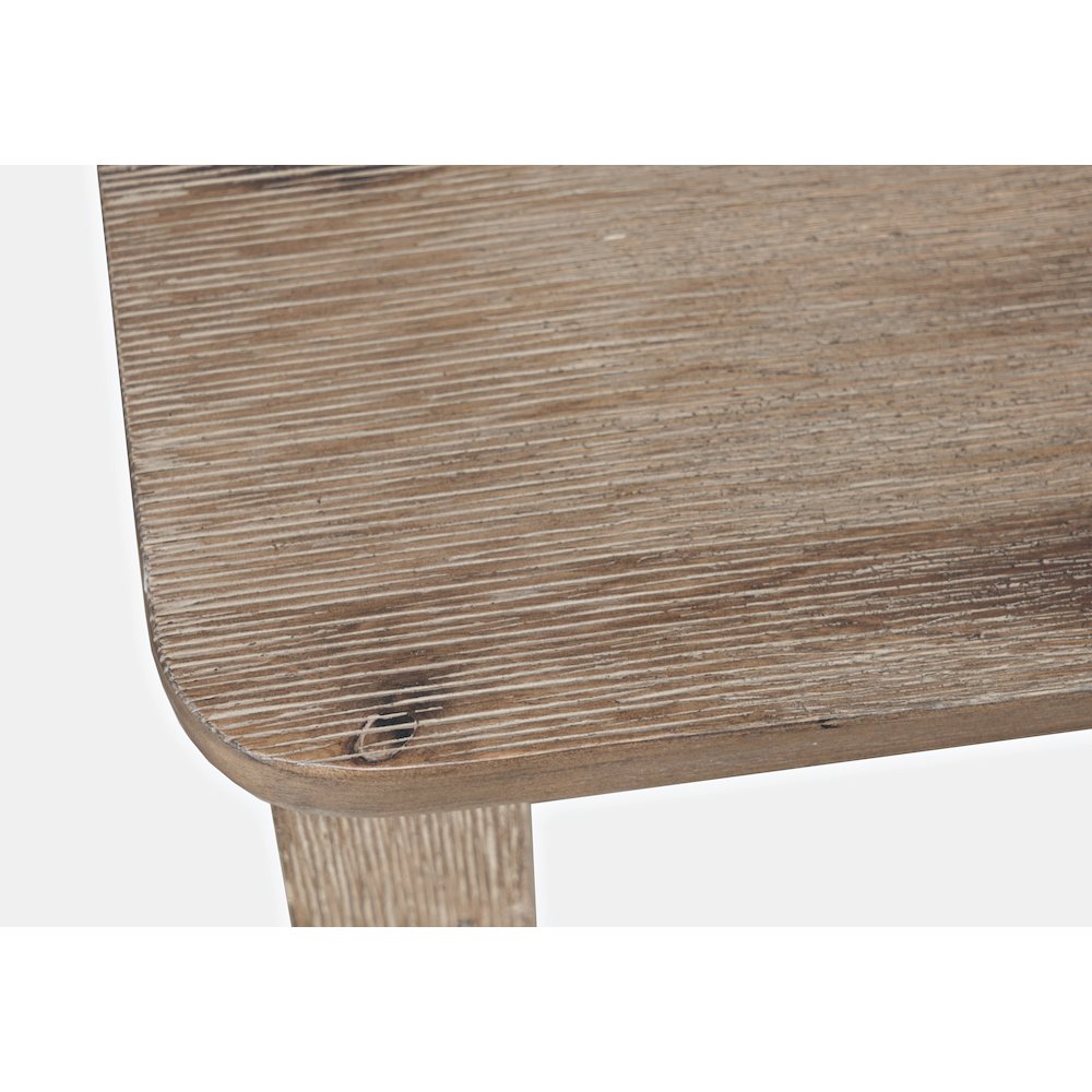 Eastern Tides Coastal Wire-Brushed Wood Backless Counter Barstool (Set of 2)