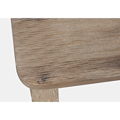 Eastern Tides Coastal Wire-Brushed Wood Backless Counter Barstool (Set of 2)