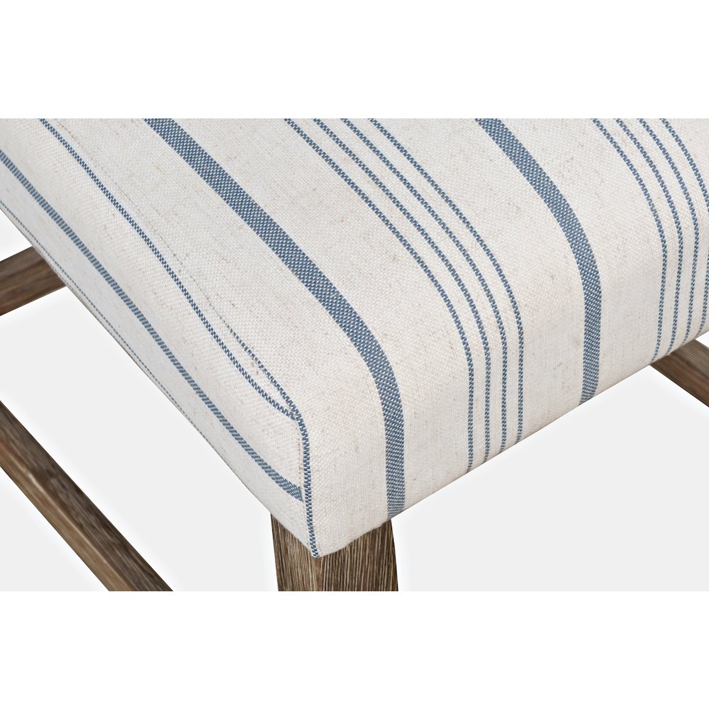 Eastern Tides Coastal Wire-Brushed Wood Upholstered Parsons Barstool (Set of 2)