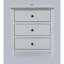 Maxton Contemporary Coastal Distressed Wood USB Charging Nightstand