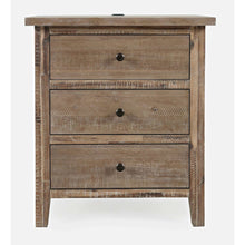 Maxton Contemporary Coastal Distressed Wood USB Charging Nightstand