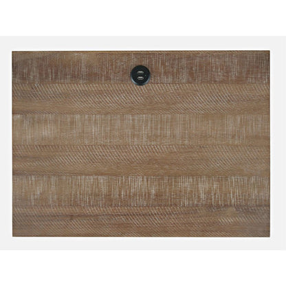 Maxton Contemporary Coastal Distressed Wood USB Charging Nightstand