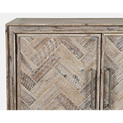 Gramercy Mid-Century Modern Chevron Two Door 40" Accent Chest