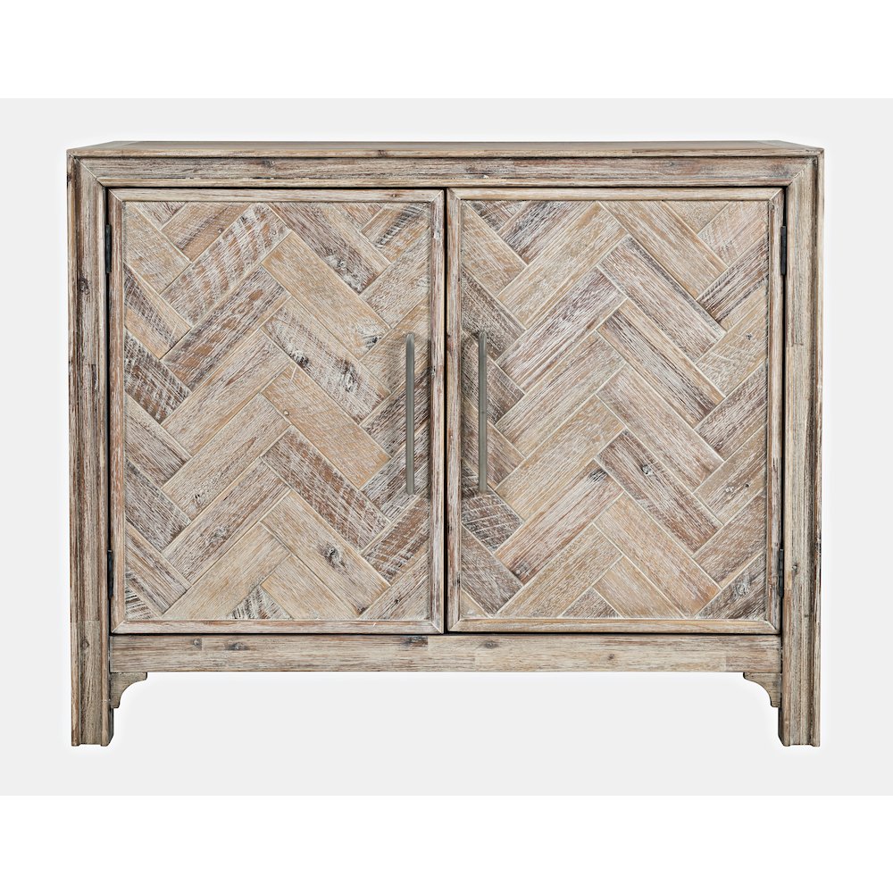 Gramercy Mid-Century Modern Chevron Two Door 40" Accent Chest