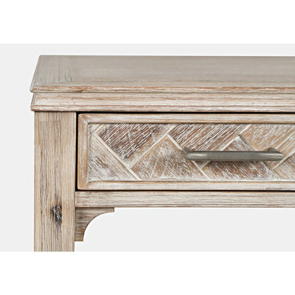 Gramercy Mid-Century Modern Chevron Three Drawer USB Charging Desk