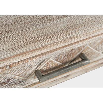 Gramercy Mid-Century Modern Chevron Three Drawer USB Charging Desk