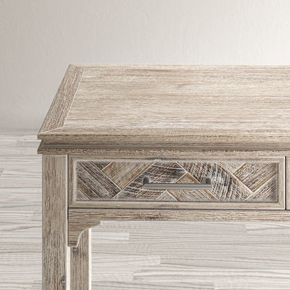 Gramercy Mid-Century Modern Chevron Three Drawer USB Charging Desk