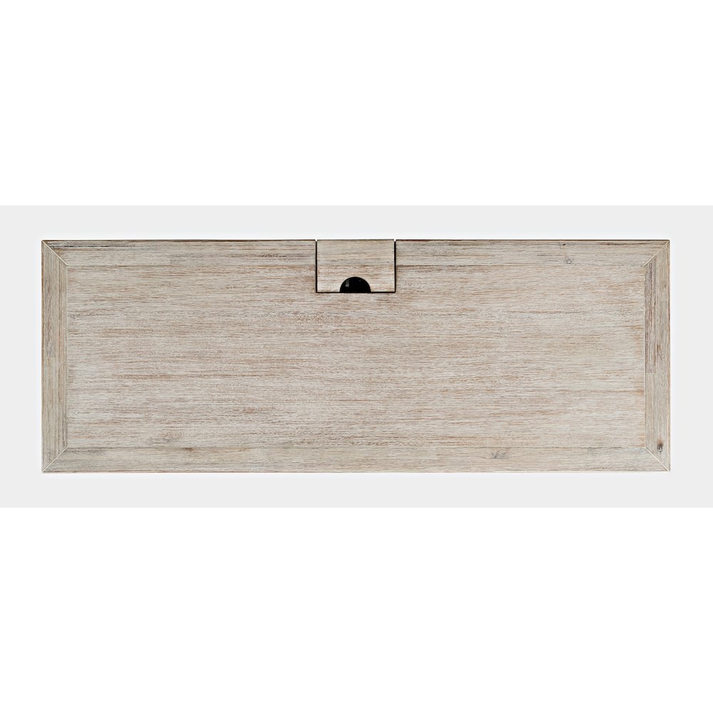 Gramercy Mid-Century Modern Chevron Three Drawer USB Charging Desk
