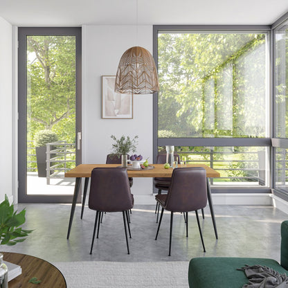 Prelude 70" Mid-Century Modern Solid Acacia Wood Dining Table