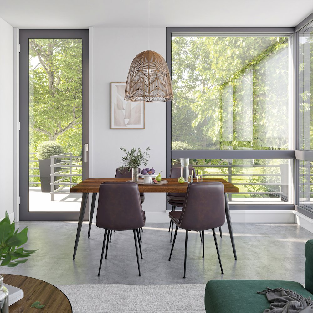 Prelude 70" Mid-Century Modern Solid Acacia Wood Dining Table