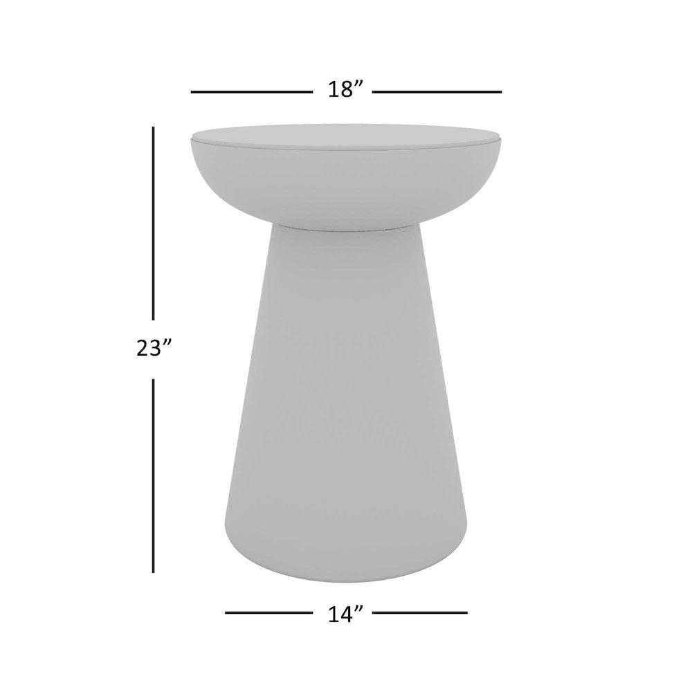 Circularity Modern Luxury Marble and Iron 18" Round Pedestal End Table