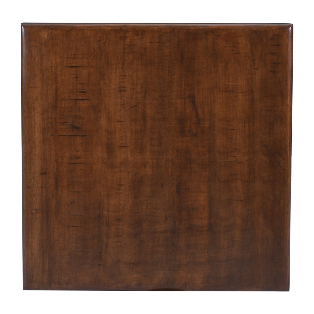 Larson Modern Industrial Square Solid Wood End Table with Storage Shelves