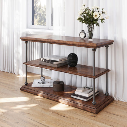 Larson Modern Industrial 48" Solid Wood Sofa Table with Storage