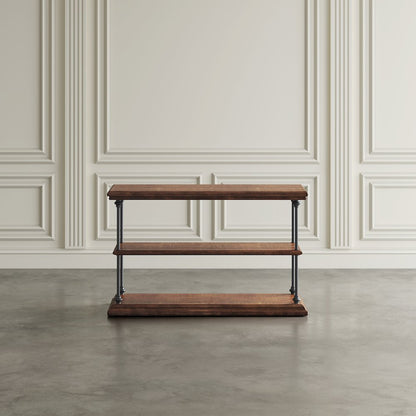 Larson Modern Industrial 48" Solid Wood Sofa Table with Storage