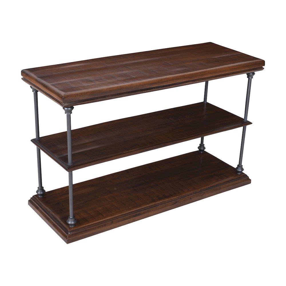 Larson Modern Industrial 48" Solid Wood Sofa Table with Storage