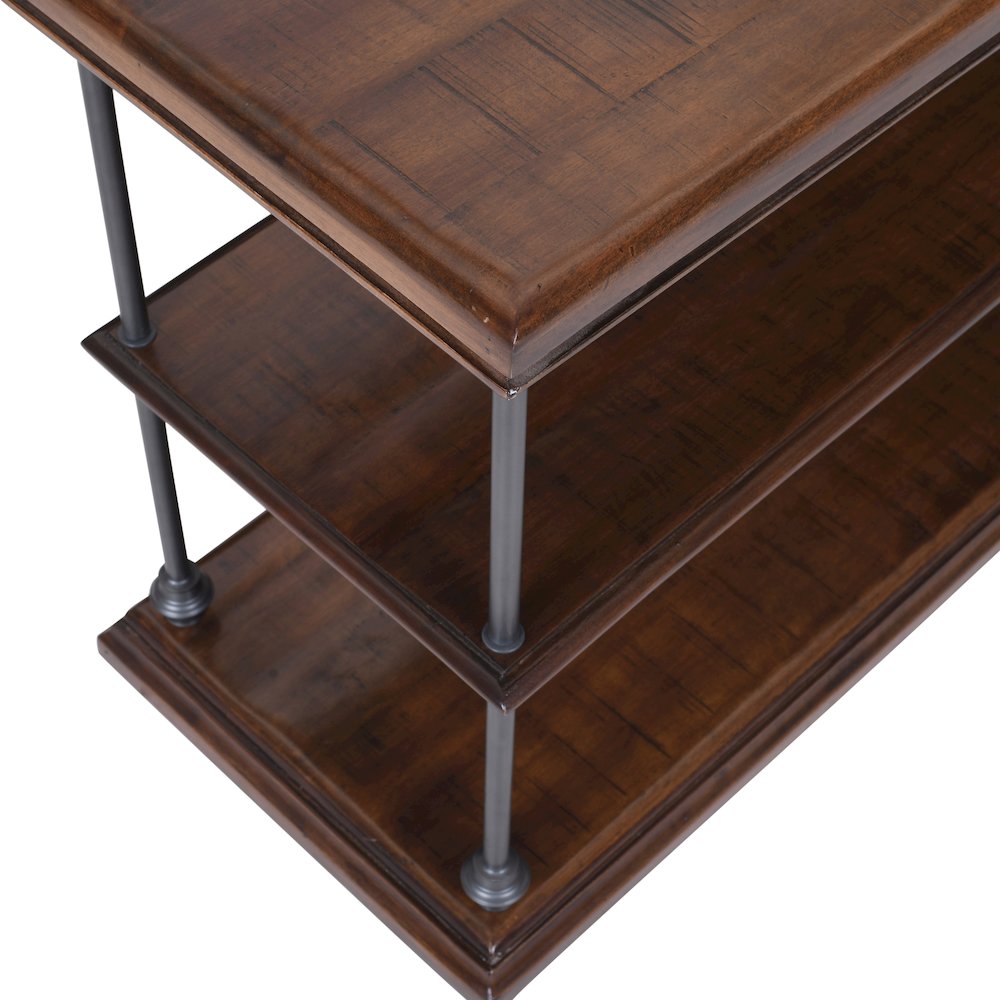 Larson Modern Industrial 48" Solid Wood Sofa Table with Storage