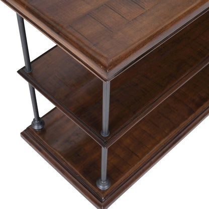 Larson Modern Industrial 48" Solid Wood Sofa Table with Storage