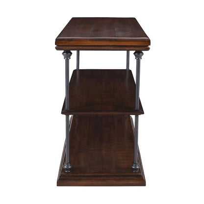 Larson Modern Industrial 48" Solid Wood Sofa Table with Storage