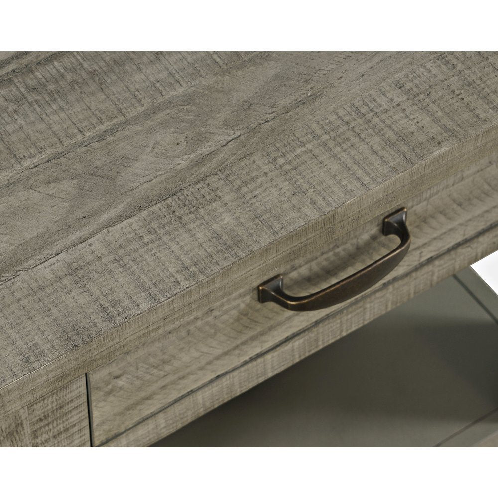 Telluride Rustic Farmhouse Solid Wood End Table with Storage