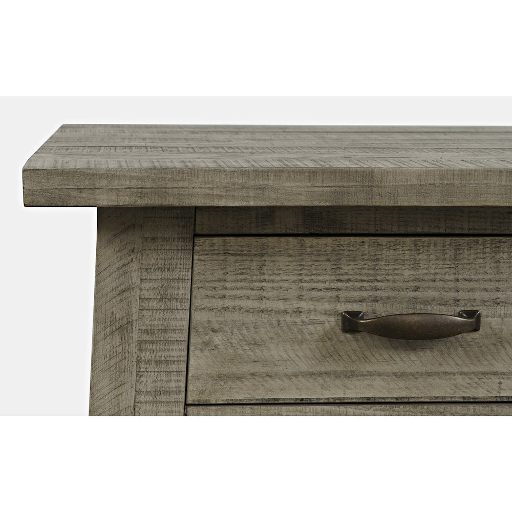 Telluride Rustic Farmhouse Solid Wood End Table with Storage