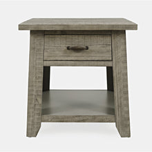Telluride Rustic Farmhouse Solid Wood End Table with Storage