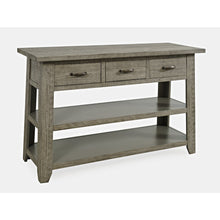 Rustic Farmhouse Solid Wood 50" Sofa Table with Drawers and Two Shelves