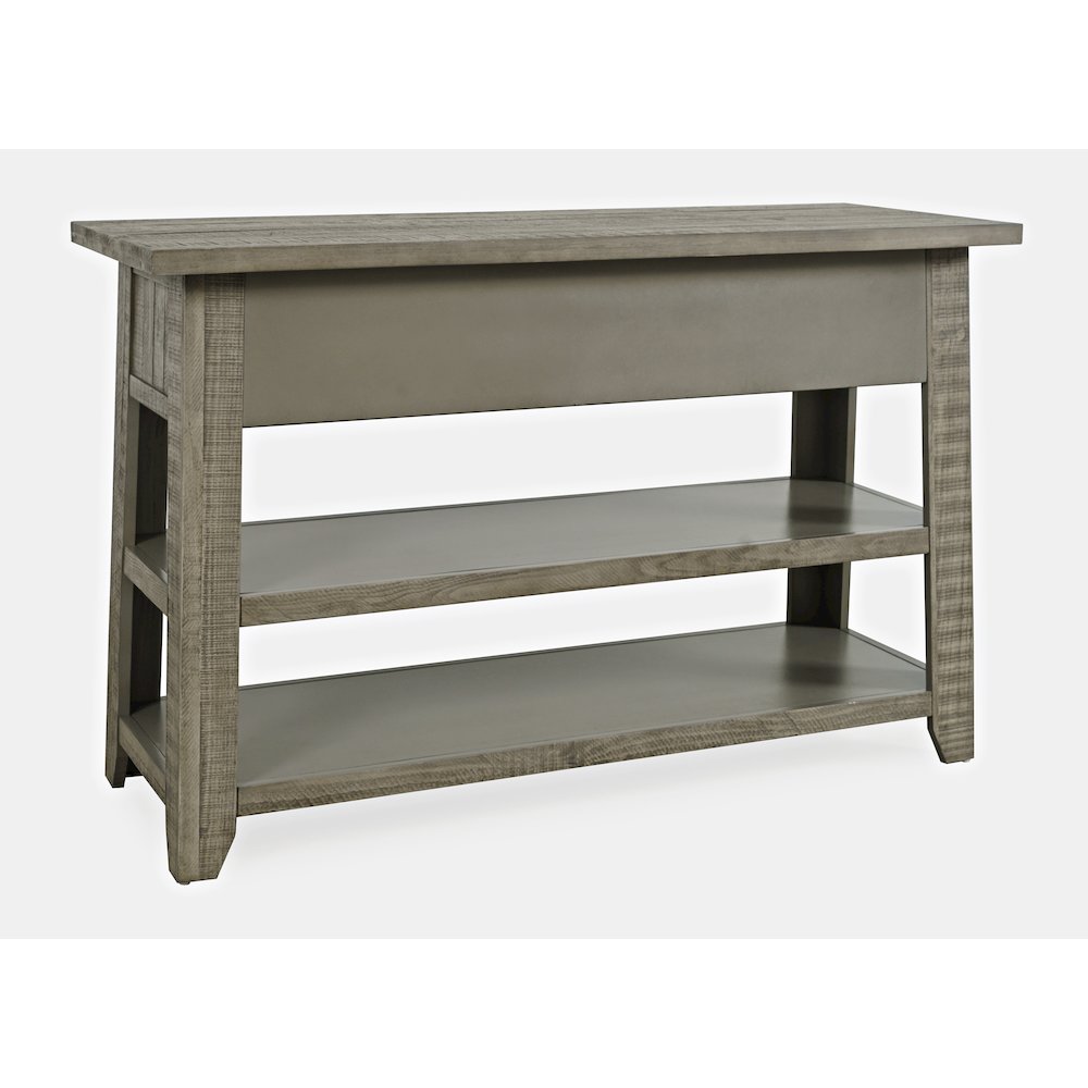 Rustic Farmhouse Solid Wood 50" Sofa Table with Drawers and Two Shelves