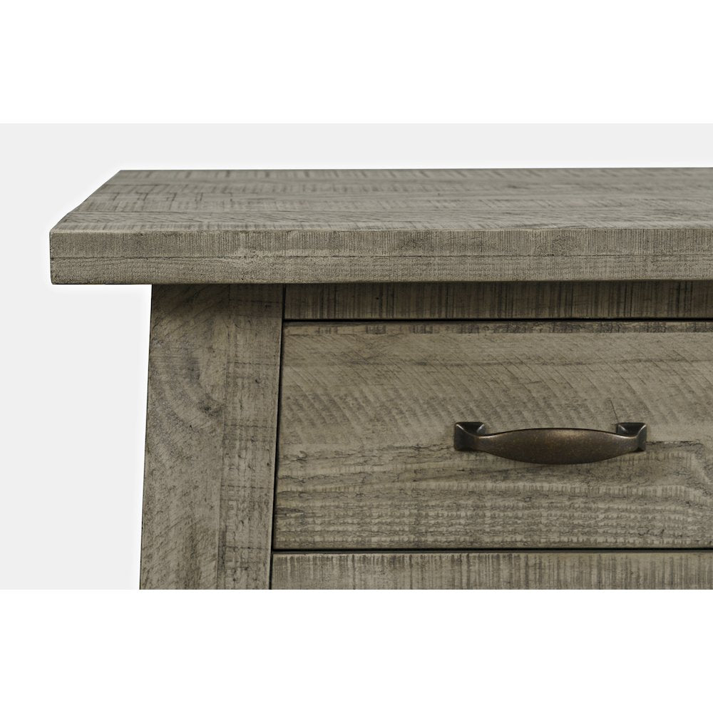 Rustic Farmhouse Solid Wood 50" Sofa Table with Drawers and Two Shelves