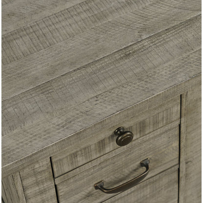 Telluride Rustic Farmhouse Solid Wood USB Charging Chairside End Table