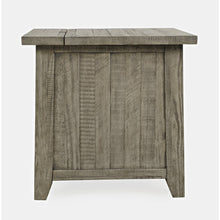 Telluride Rustic Farmhouse Solid Wood USB Charging Chairside End Table