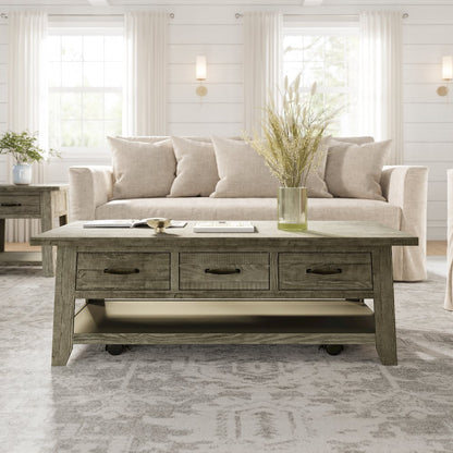 Rustic Farmhouse Solid Wood 50" Coffee Table