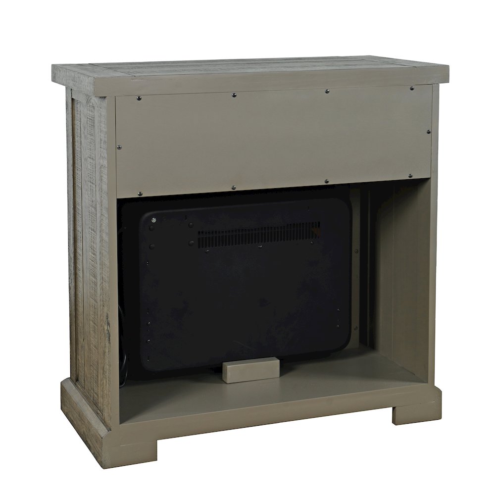 Telluride Rustic Farmhouse Solid Wood 32" Electric Fireplace TV Stand Console