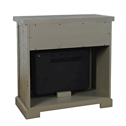 Telluride Rustic Farmhouse Solid Wood 32" Electric Fireplace TV Stand Console