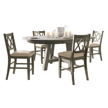 Contemporary Rustic Farmhouse Solid Wood Five Piece Dining Table Set