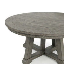 Solid Pine Upholstered Counter Height Dining Table 7 Piece Set, Driftwood Grey