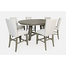 Rustic Farmhouse Solid Wood Seven Piece Counter Height Dining Table Set