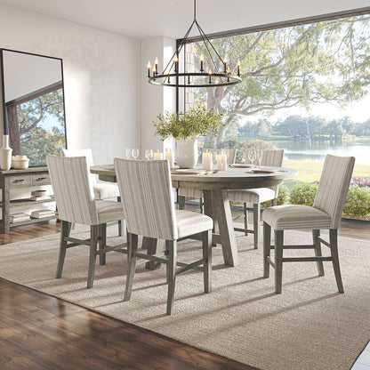 Rustic Farmhouse Solid Wood Round to Oval Counter Height Dining Table