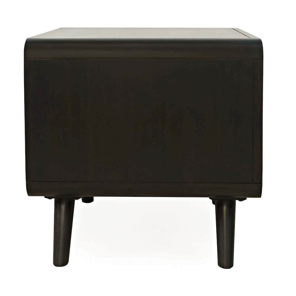 Marlowe Mid-Century Modern 24" Curved End Table with Storage Drawers
