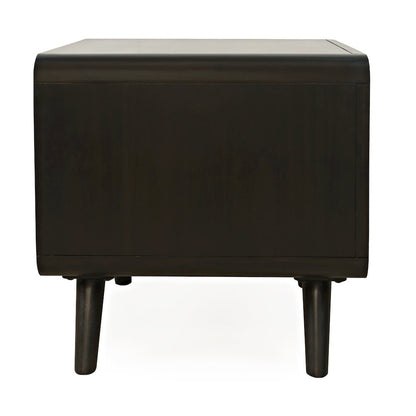 Marlowe Mid-Century Modern 24" Curved End Table with Storage Drawers