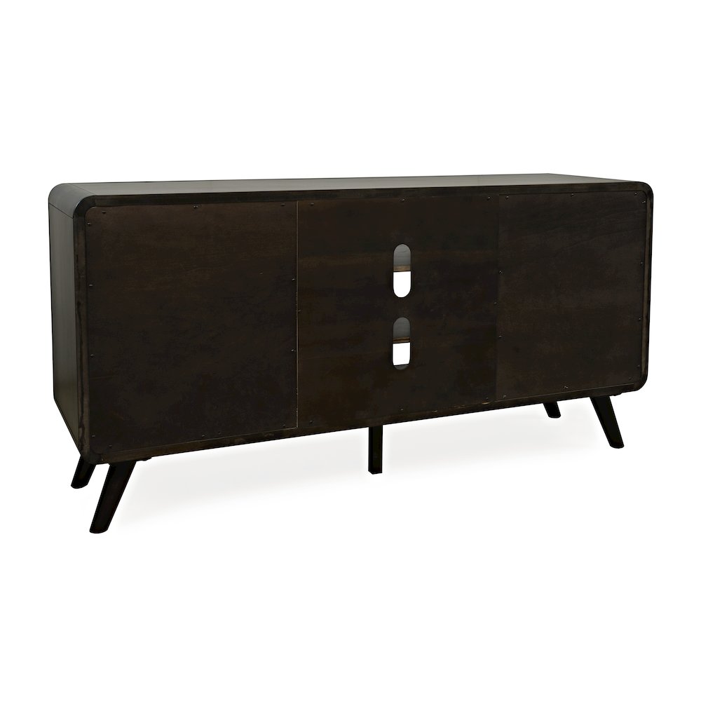 Mid-Century Modern 64" Curved Media Console TV Stand